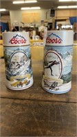 Two Coors Rocky Mountain Beer Stein