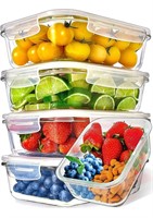 Prep naturals 5 pack glass food storage containers
