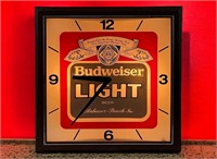 Vintage Budweiser Light Beer Electric Clock