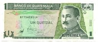 Guatemala 1 Quetzal Note