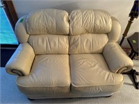 Lane Leather Love seat Beige 64”X39” Matches