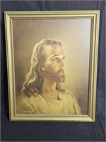 3 Jesus Litho Prints in Vintage Matted Frame