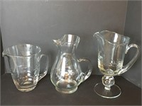 Three Glass Pitchers