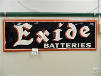 Metal Exide Batteries Sign (48x16)