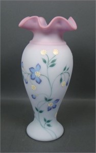Fenton Blue Burmese Perriwinkle Vase