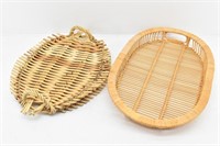 (2) Decorative Table Baskets