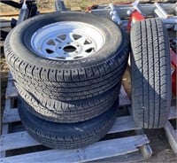 Pallet of  4- 215/75R15 Trailer Tires