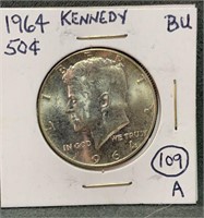 1964 Kennedy Half Dollar Silver US Mint Coin