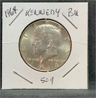 1964 Kennedy Half Dollar Silver US Mint Coin