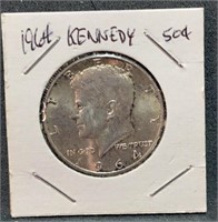 1964 Kennedy Half Dollar Silver US Mint Coin