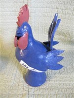 BLUE POTTERY ROOSTER, RICKY FREEMAN 10H CLEAN