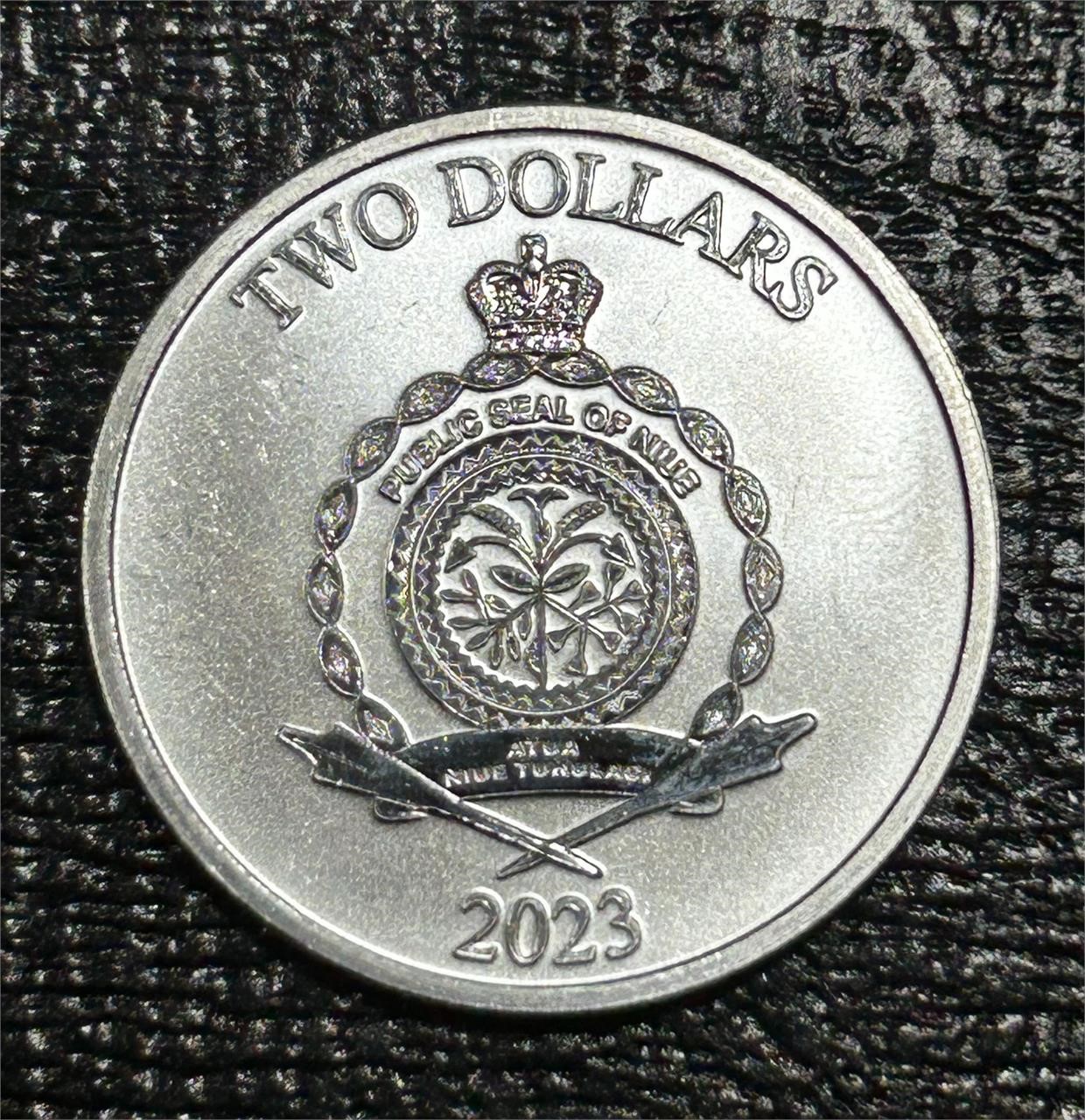 2023 NIUE $2 British Lion Silver Proof