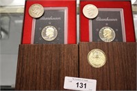 4PC EISENHOWER COINS 2 ARE 40% SILVER
