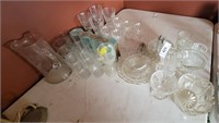 Large Clear Glass Lot Stemware, Glasses & More