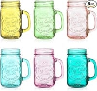 Colored Mason Jar 16 OZ Drinking Jars with