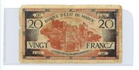1943 Morocco 1943 20 Francs