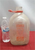 Vintage glass gallon Litchfield milk bottle