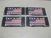 Four Let's Go Brandon! Vanity Plates