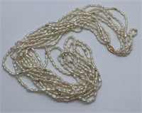 14k Gold And Pearl Necklace