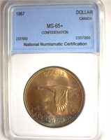 1967 Dollar NNC MS65+ Confederation
