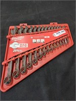 Milwaukee SAE Combination Wrench Set 15 PC