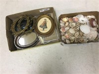 Small vintage frames and shells