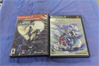 PS2 Kingdom Hearts 1 & 2  Case,Disc,&Manual