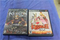 PS2 Kessen 1 & 2  Case,Disc,&Manual