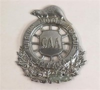 CAA Ontario Motor League Canada Metal Badge