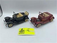 PAIR OF METAL TOY CARS BY HUBBLEY