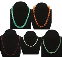 Necklaces: Amber, Pearl, Turquoise & Chrysoprase 5