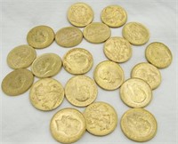 20 George V sovereign gold coins