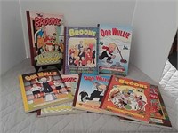 8 Soft cover Vintage Broons and Oor Wullie books