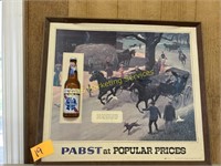 Pabst Blue Ribbon Picture & Frame - 25"x23"