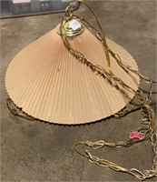 Hanging Light w/ Paper Fan Shade