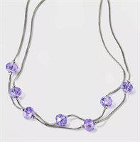 Beaded Choker Necklace - Wild Fable™ Purple