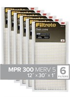 3M FURNACE AC AIR FILTERS 12X30X1IN EA 6PCS