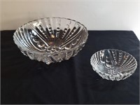 2pc Burple Pattern Footed Chip & Dip Bowls