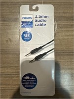 Philips 3.5mm Black Audio/Video Cable 3Ft.