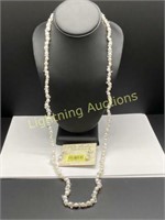 STERLING SILVER FRESHWATER PEARL NECKLACE SET