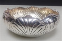 Silver Art Nouveau Fan Shell Bowl