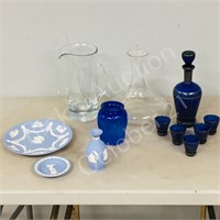 assorted wedgwood & glassware