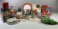Christmas-Avon Stocking;Plates;Tins;Spreaders;Triv