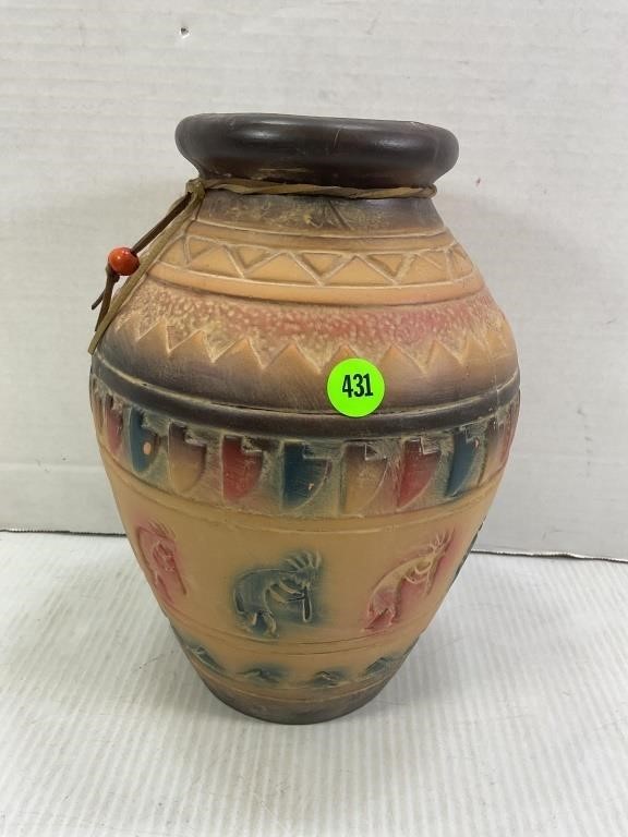 NATIVE AMERICAN DECORATIVE POT - 10.5"