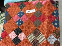 Antique Diamond Block Pattern Quilt