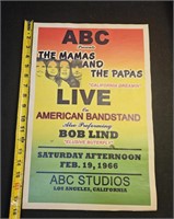 Concert poster, The Mamas and the Papas