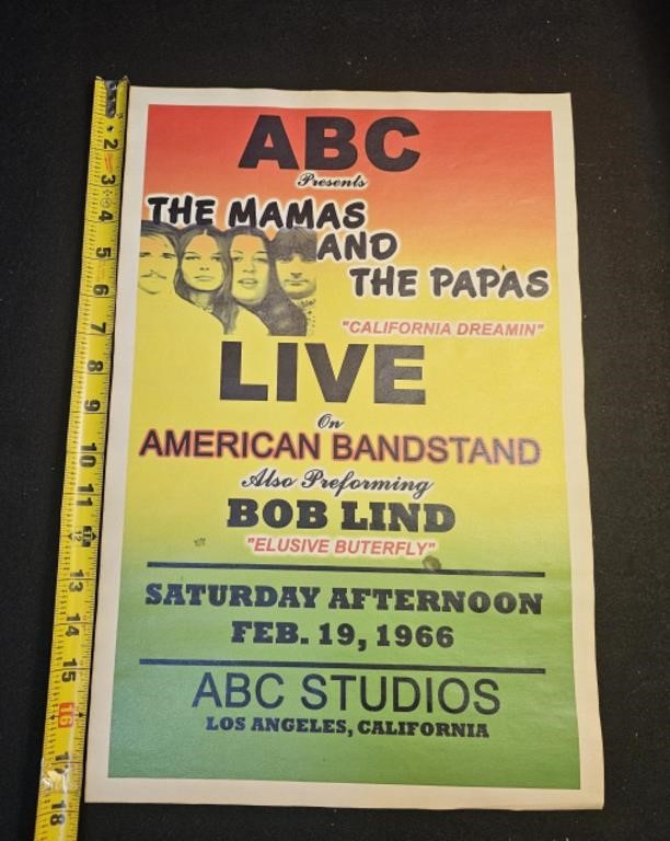 Concert poster, The Mamas and the Papas