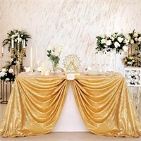 Gold Sequin Tablecloth 60x102