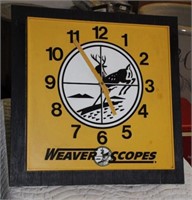 WEAVER SCOPES WALL CLOCK WORKING