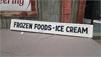 Frozen Foods-Ice Cream plastic/ metal frame sign